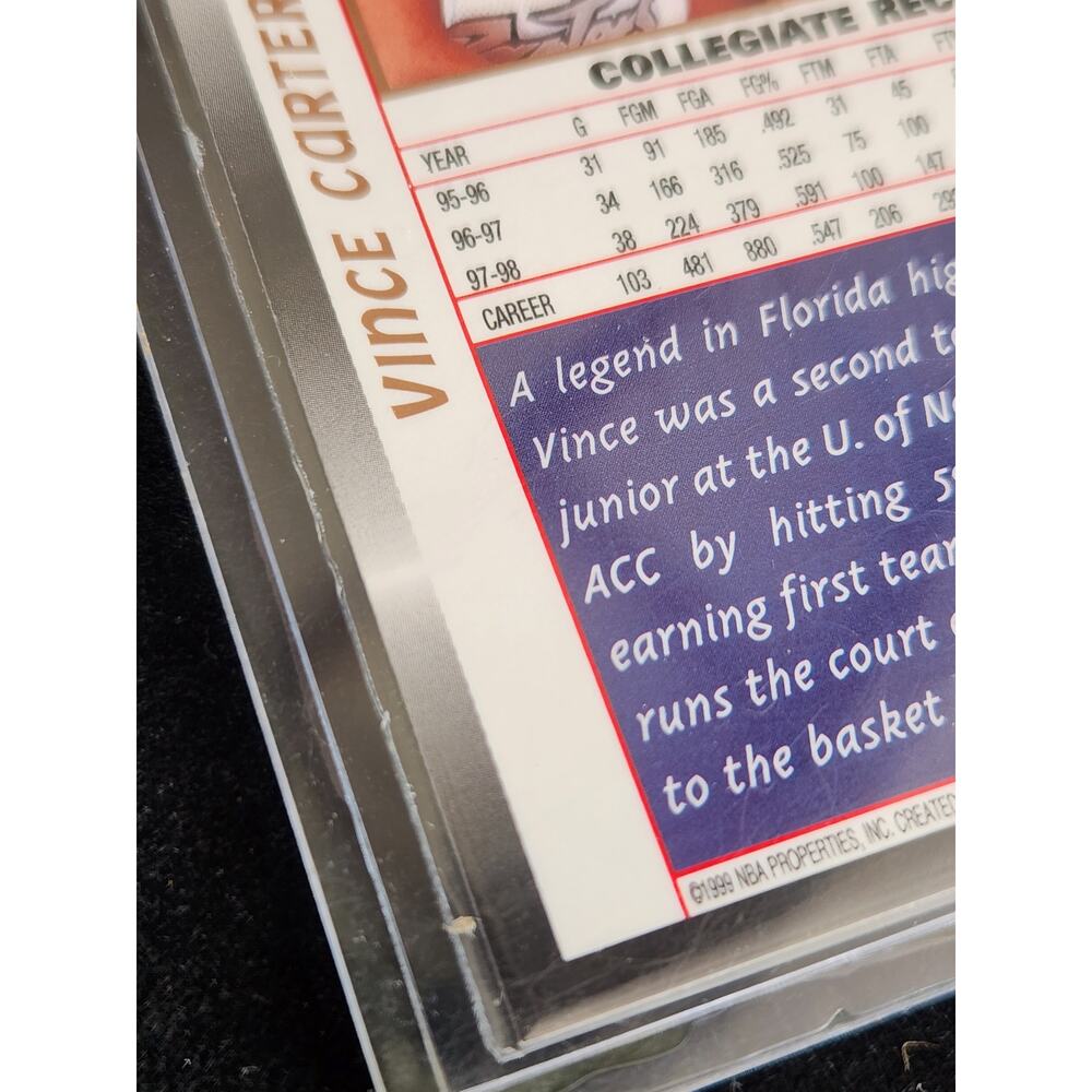 1998-99 Vince Carter Topps RC #199 Toronto Raptors Rookie Card - Picture 4 of 6
